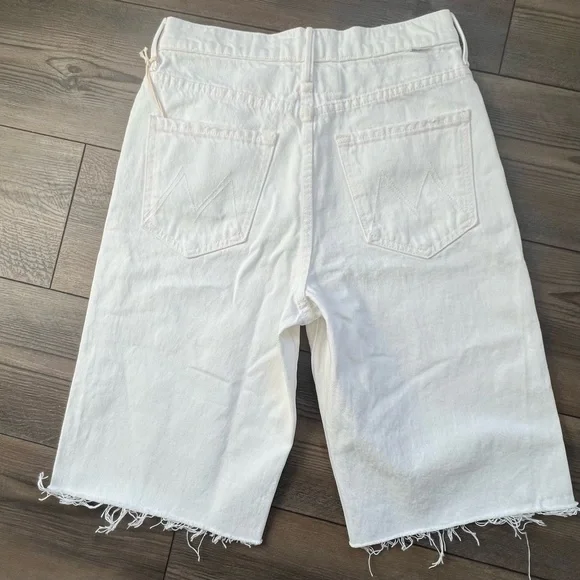 New MOTHER The Maven Bermuda Fray Shorts Sz 25 - Picture 7 of 12